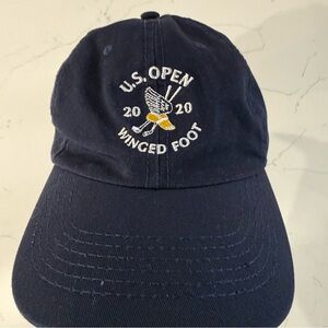 US Open 2020 Winged Foot Cap Hat Adult Adjustable Blue 100% Cotton USGA Member